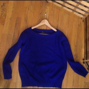 Cobalt blue angora Maje sweater